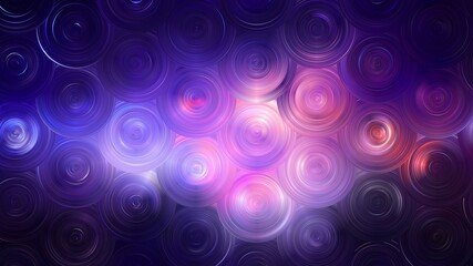 Vivid circular patterns in various colors blend seamlessly to form an abstract background, evoking a sense of depth and mystery during the night. 3d render