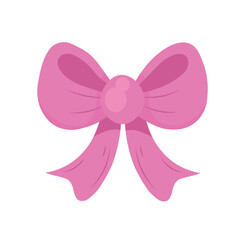 Vector pink ribbon bow