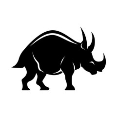 Fototapeta premium Triceratops Silhouette Clipart Vector