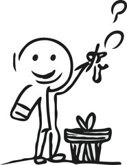 hand drawn stick man vector art