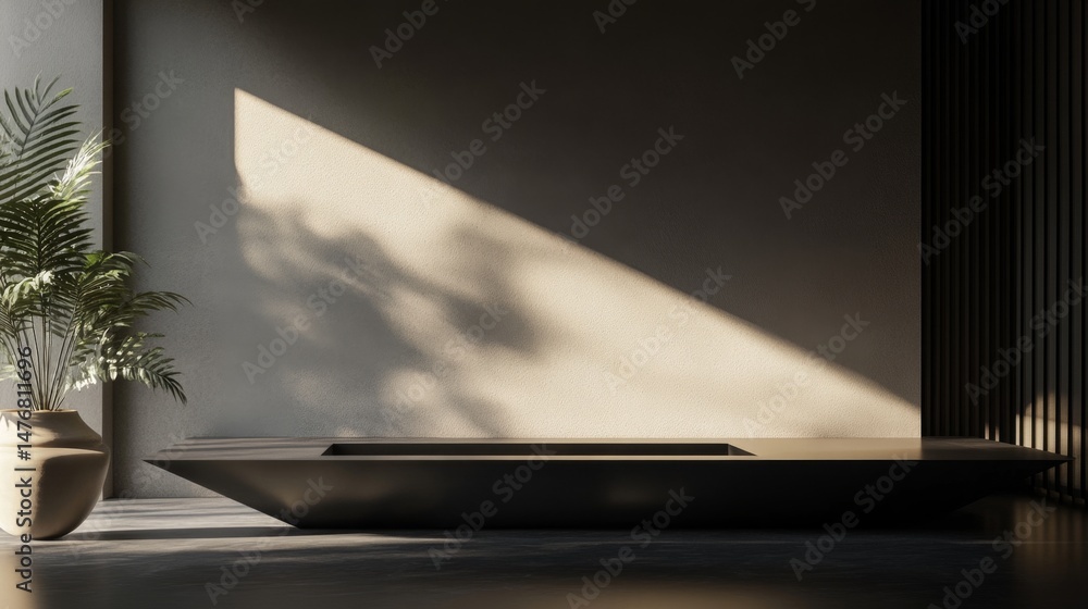 Aufkleber sleek minimalist backdrop in stunning 3d render with soft shadows