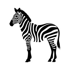 Obraz premium Minimal Zebra Silhouette Artwork