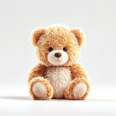 Fototapeta premium a 3D rendered teddy bear isolated on white background