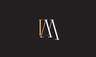 LM, ML, M, L Abstract Letters Logo Monogram	