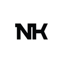 NK monogram logo design letter text name symbol monochrome logotype alphabet character simple logo