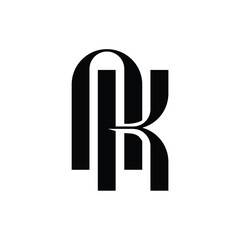 NK monogram logo design letter text name symbol monochrome logotype alphabet character simple logo
