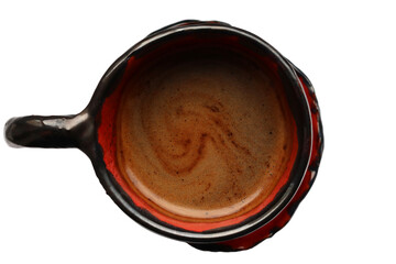 Glazed ceramic coffee cup handmade.