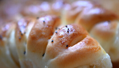 salty bread roll, homemade bakery, food theme
