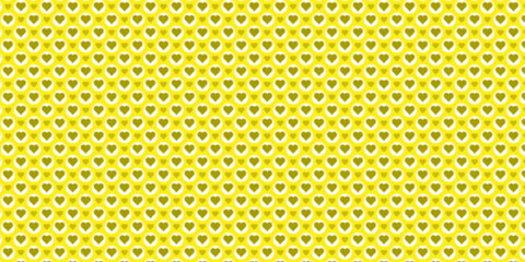 Geometric love-themed seamless pattern with hearts and lines, minimal abstract style ideal for prints, decor, cards, and packaging designs | Creative pattern with yellow-Gray colour