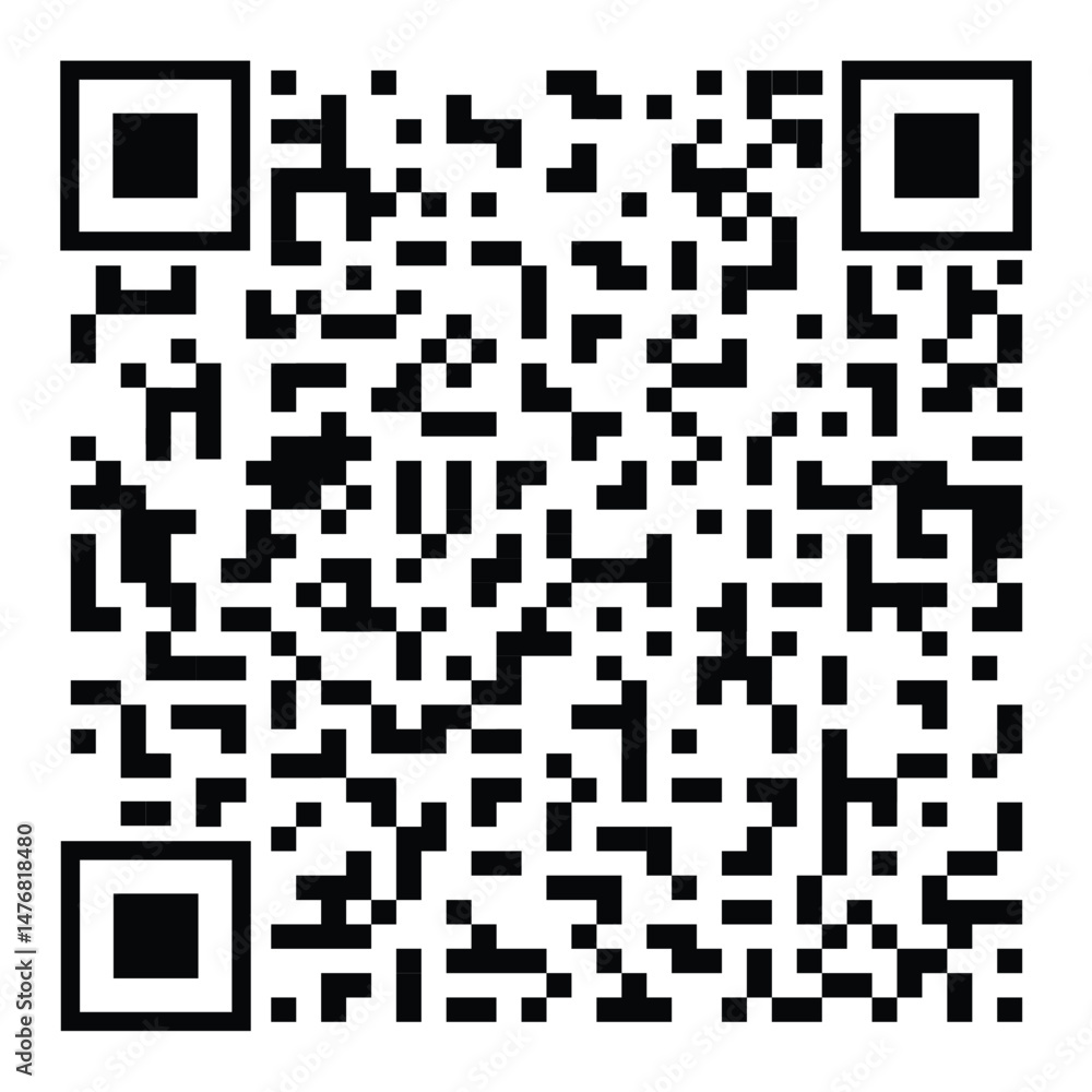 Poster qr code icon, vector. vector illustration of digital qr code scan icon isolated. quick response matr