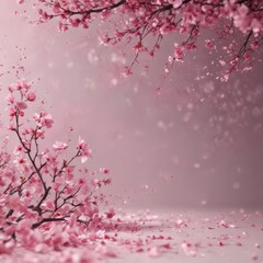Abstract pink sakura petals swirling, ethereal backdrop,  cherry,  graphic,  subtle