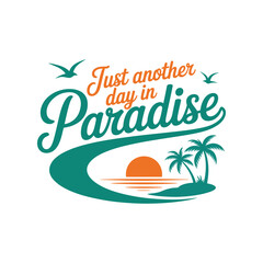 Summer beach T-Shirt Design Vector Art & Illustration