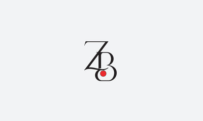 ZB, BZ, Z, B Abstract Letters Logo Monogram	