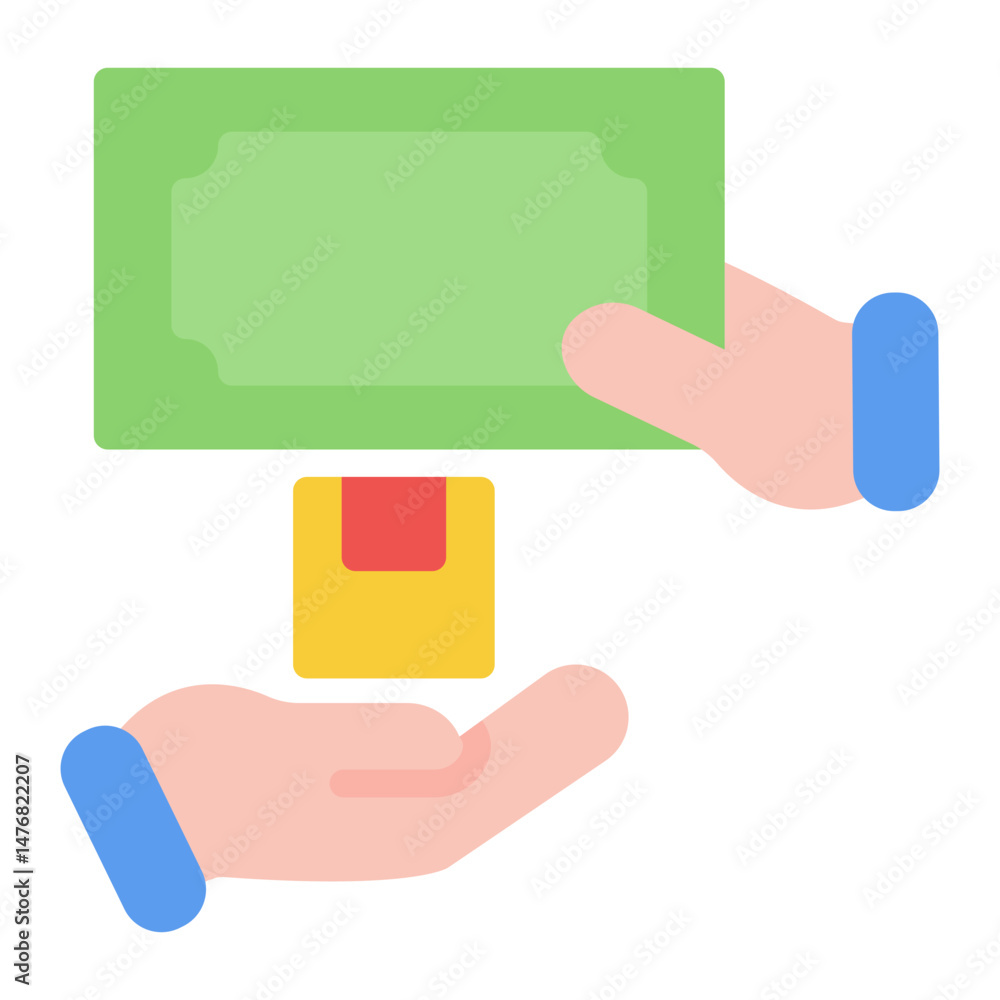 Poster cash on delivery icon vector image. can be used for web store.