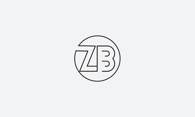 ZB, BZ, Z, B Abstract Letters Logo Monogram	