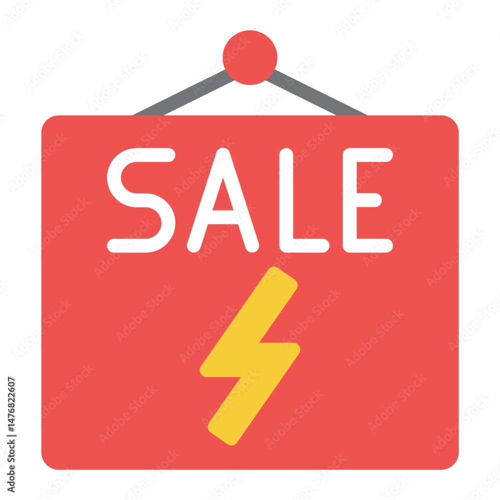 Poster flash sale icon vector image. can be used for web store.