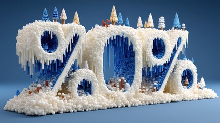 Melting 20% Off Winter Sale Ice Crystal Discount