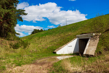 A culvert tunnel going deep under a road