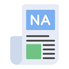 Fototapeta premium Newspaper Article icon vector image. Can be used for Public Relations Agency.