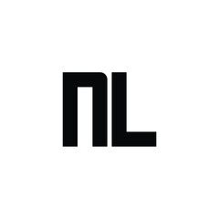 NL monogram logo design letter text name symbol monochrome logotype alphabet character simple logo