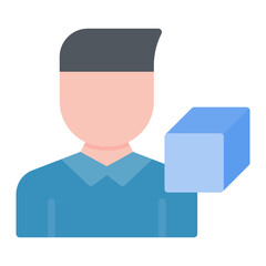 3D Artist Male icon vector image. Can be used for Game Development.