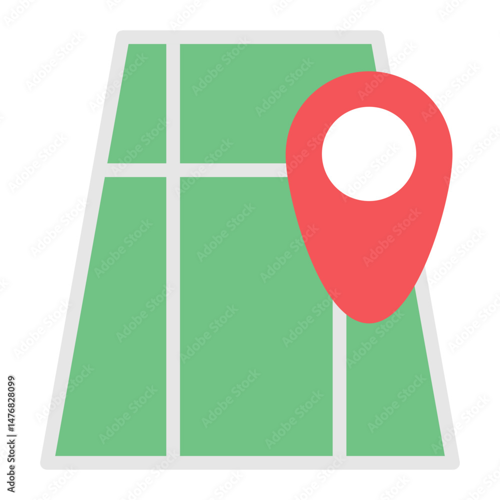 Poster custom map icon vector image. can be used for game development.