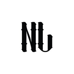 NL monogram logo design letter text name symbol monochrome logotype alphabet character simple logo