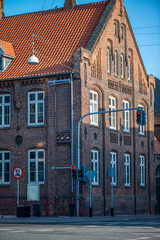 Scenic View of Church, Houses, Streets, and Trees in Denmark