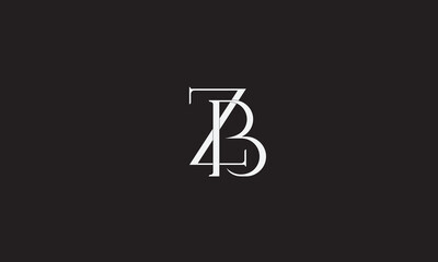 ZB, BZ, Z, B Abstract Letters Logo Monogram	
