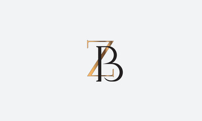 ZB, BZ, Z, B Abstract Letters Logo Monogram	