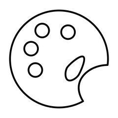 Fototapeta premium Color Palette Vector Line Icon Design