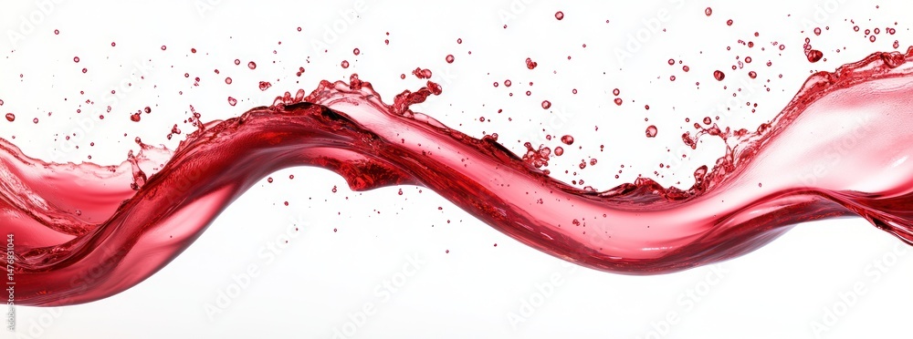 Aufkleber dynamic and elegant splash of red liquid captured in motion against a clear background