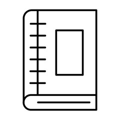 Notebook Vector Line Icon Design