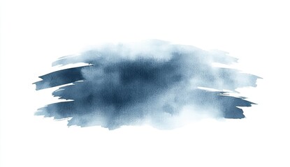 Abstract watercolor wash in shades of deep blue and gray.  A textured brushstroke design