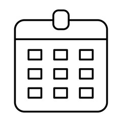 Timetable Vector Line Icon Design