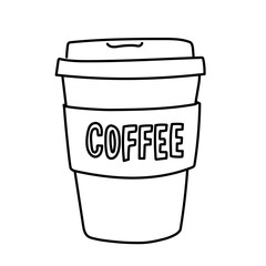 紙コップのテイクアウトコーヒーのイラスト