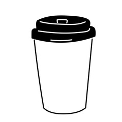 紙コップのテイクアウトコーヒーのイラスト