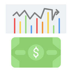 Revenue icon vector image. Can be used for Accounting.
