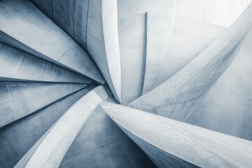 Abstract concrete architectural spiral