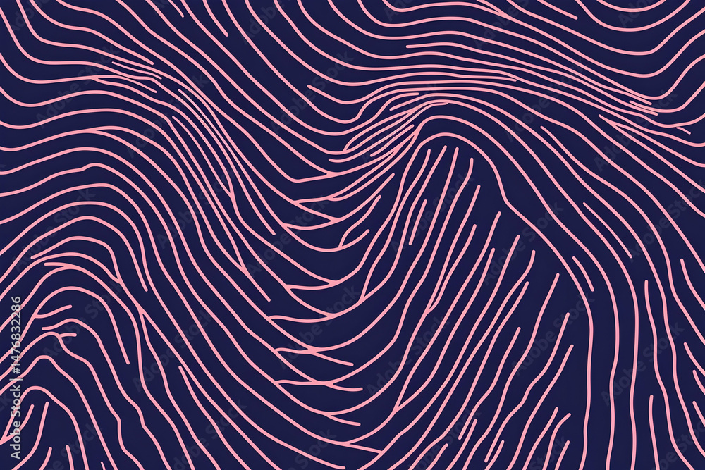 Poster abstract wavy lines pattern