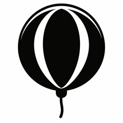 Beach balloon vector icon on white background.