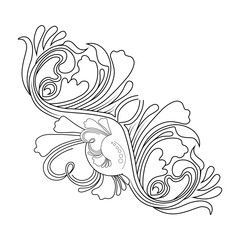  An illustration of a vectors different type of  flowers in continuous line art drawing style.