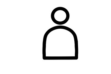 人型アイコン・シンプルなプロフィールシンボル（透過PNG）