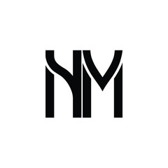 NM monogram logo design letter text name symbol monochrome logotype alphabet character simple logo