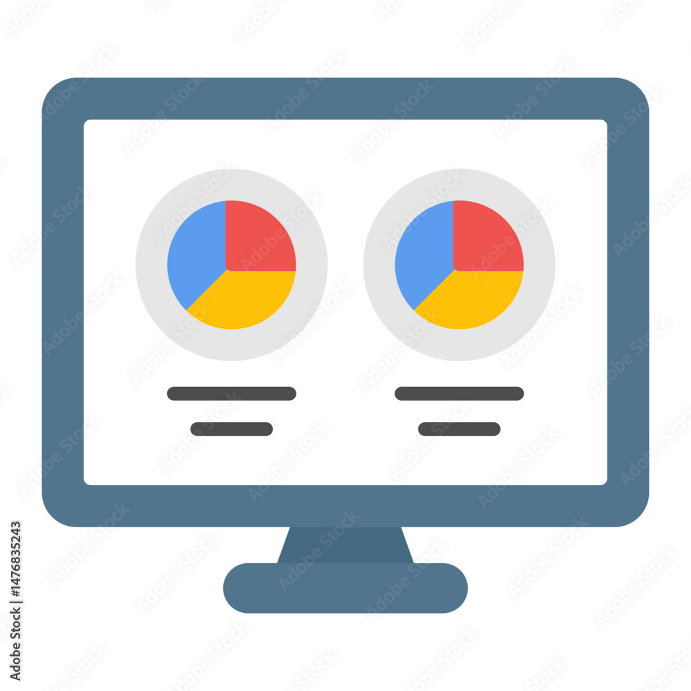 Poster data visualization icon vector image. can be used for marketing technology.