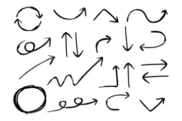 Arrows set of black icons. Arrow icon. Arrow vector collection. Arrow. scribble. Modern simple arrows. Vector illustration.