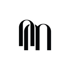 NM monogram logo design letter text name symbol monochrome logotype alphabet character simple logo