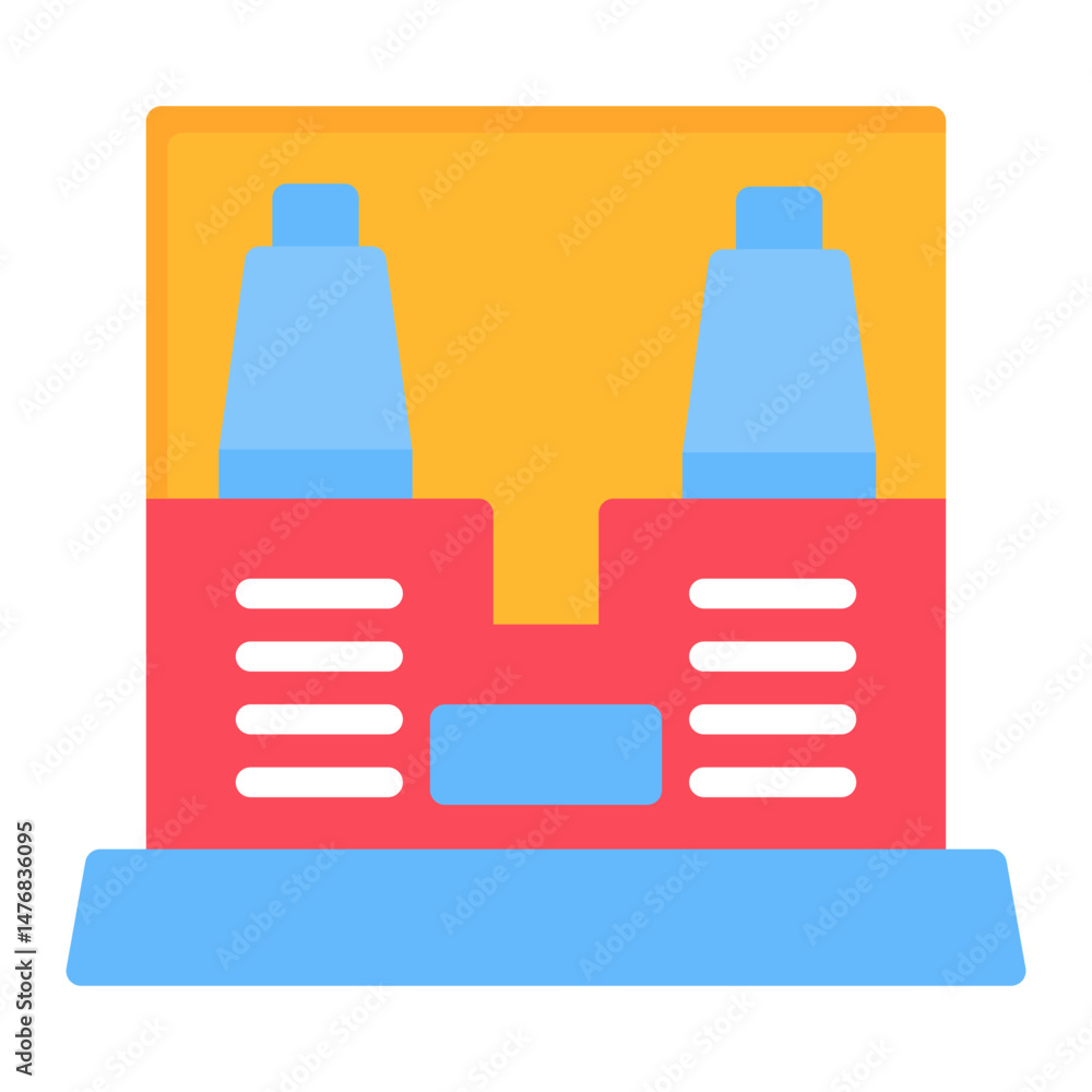 Poster cut case display icon vector image. can be used for merchandising.