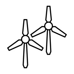 Turbine Vector Line Icon Design