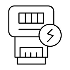 Meter Vector Line Icon Design